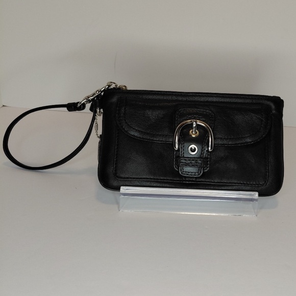 Vintage Coach Hampton Soho Leather‎ Wristlet Black EUC
